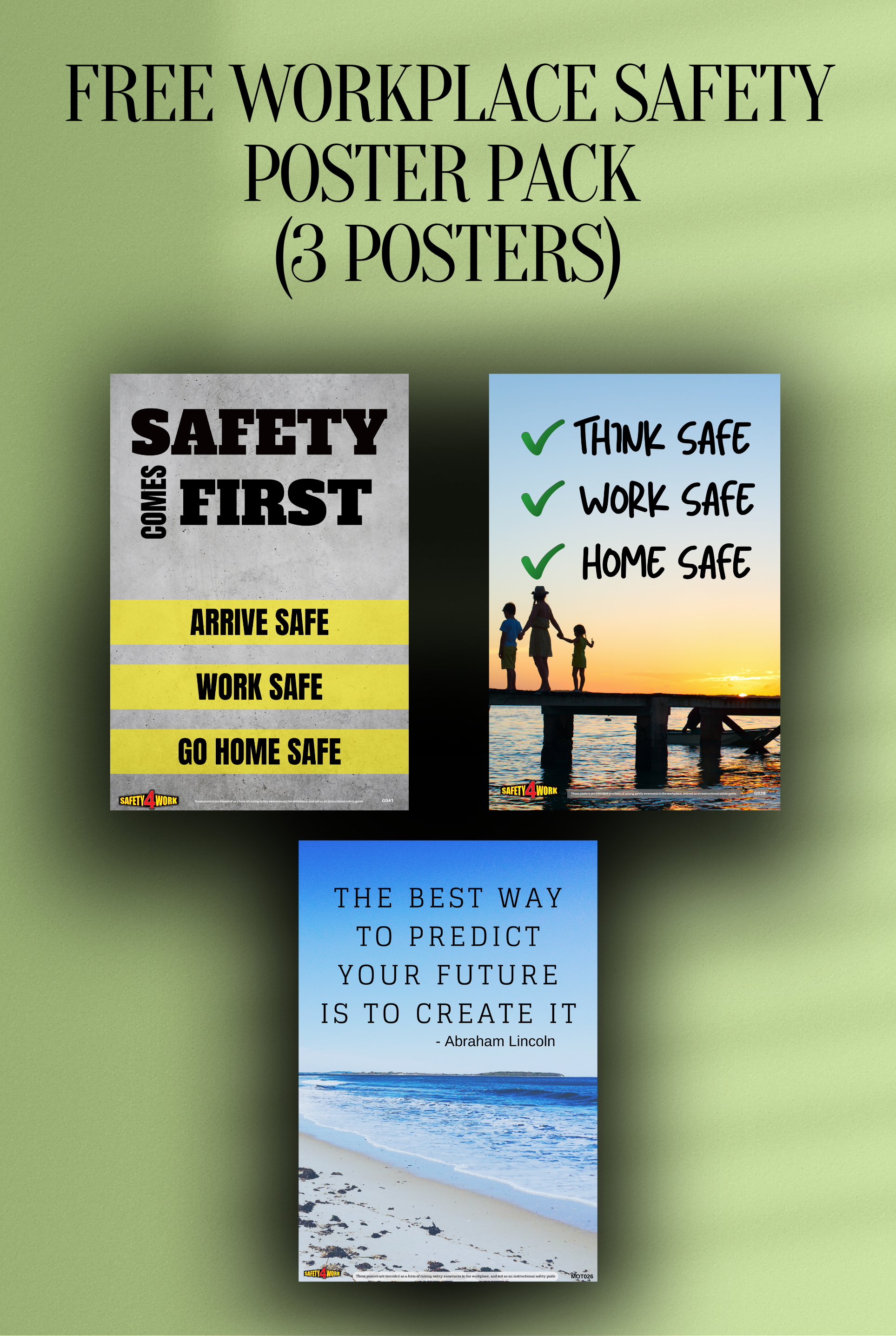 Free Workplace Safety Poster Pack (3 Posters) – Safety4Work