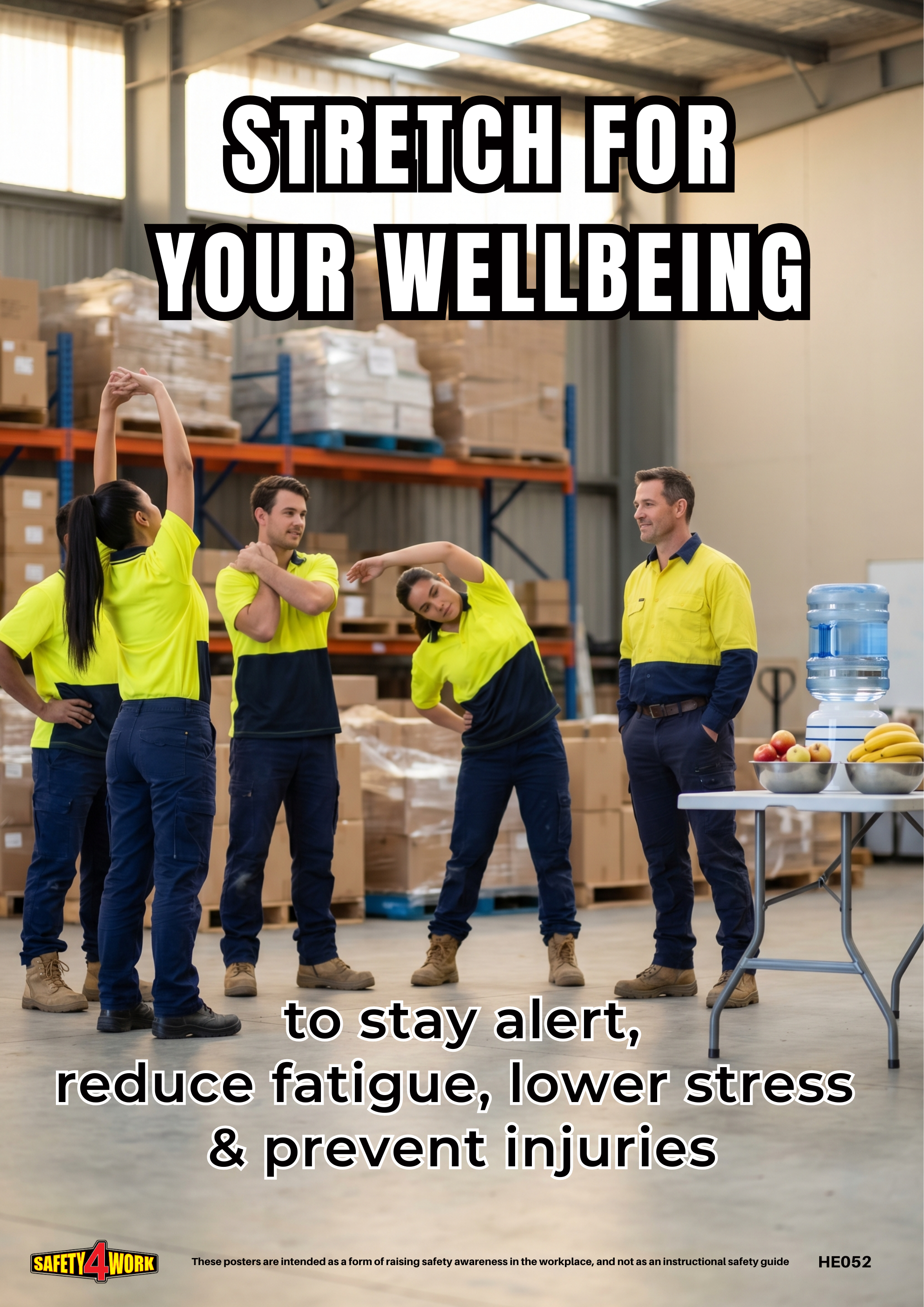 Workplace Health & Safety Poster | Workplace Awareness Poster | Health HE052