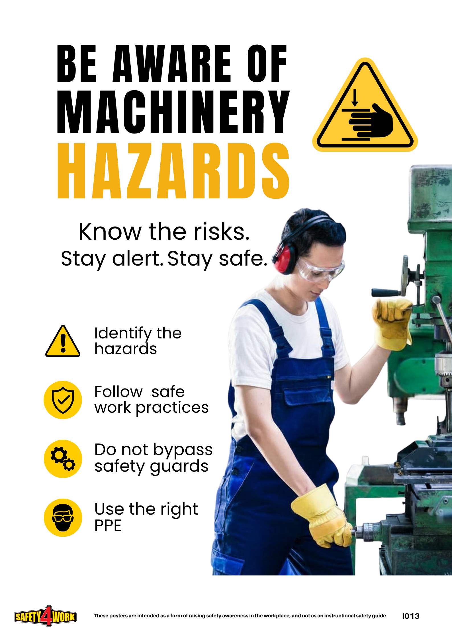 Workplace Health & Safety Poster | Employee Workplace Awareness Poster | Industrial Safety Poster - I013