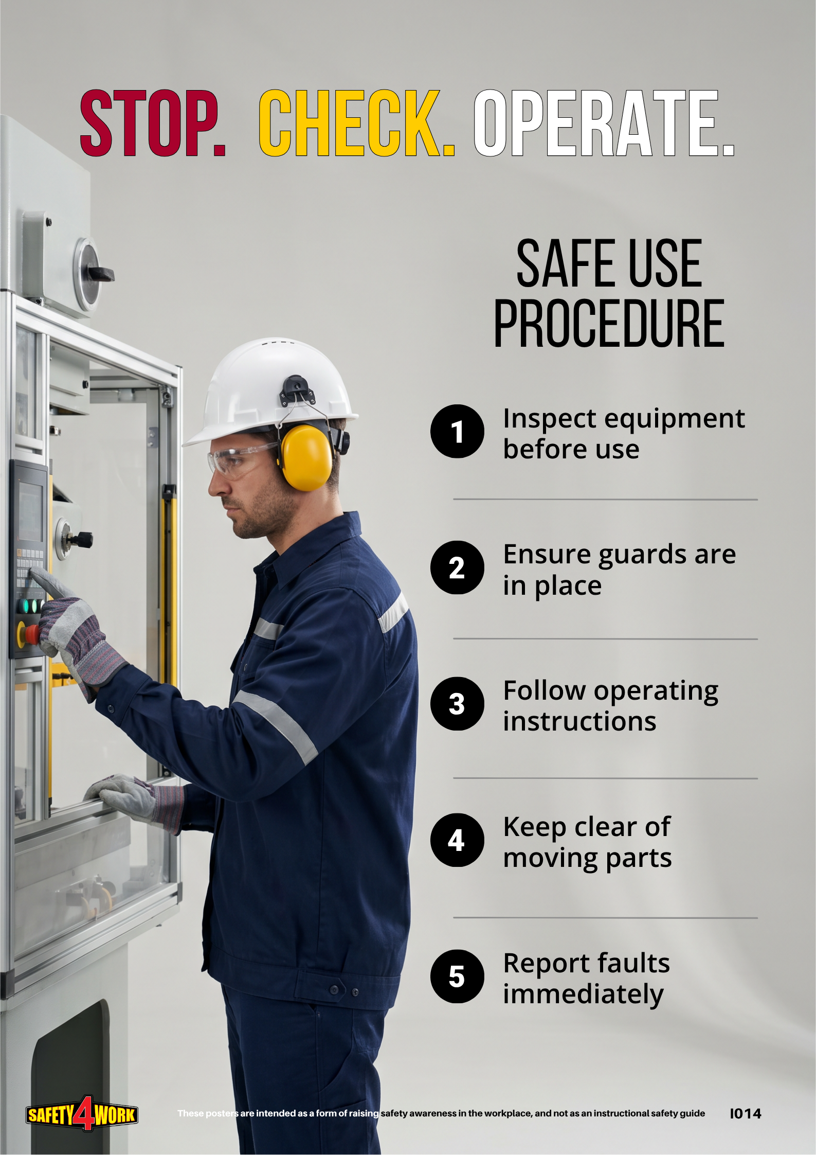 Workplace Health & Safety Poster | Employee Workplace Awareness Poster | Industrial Safety Poster - I014