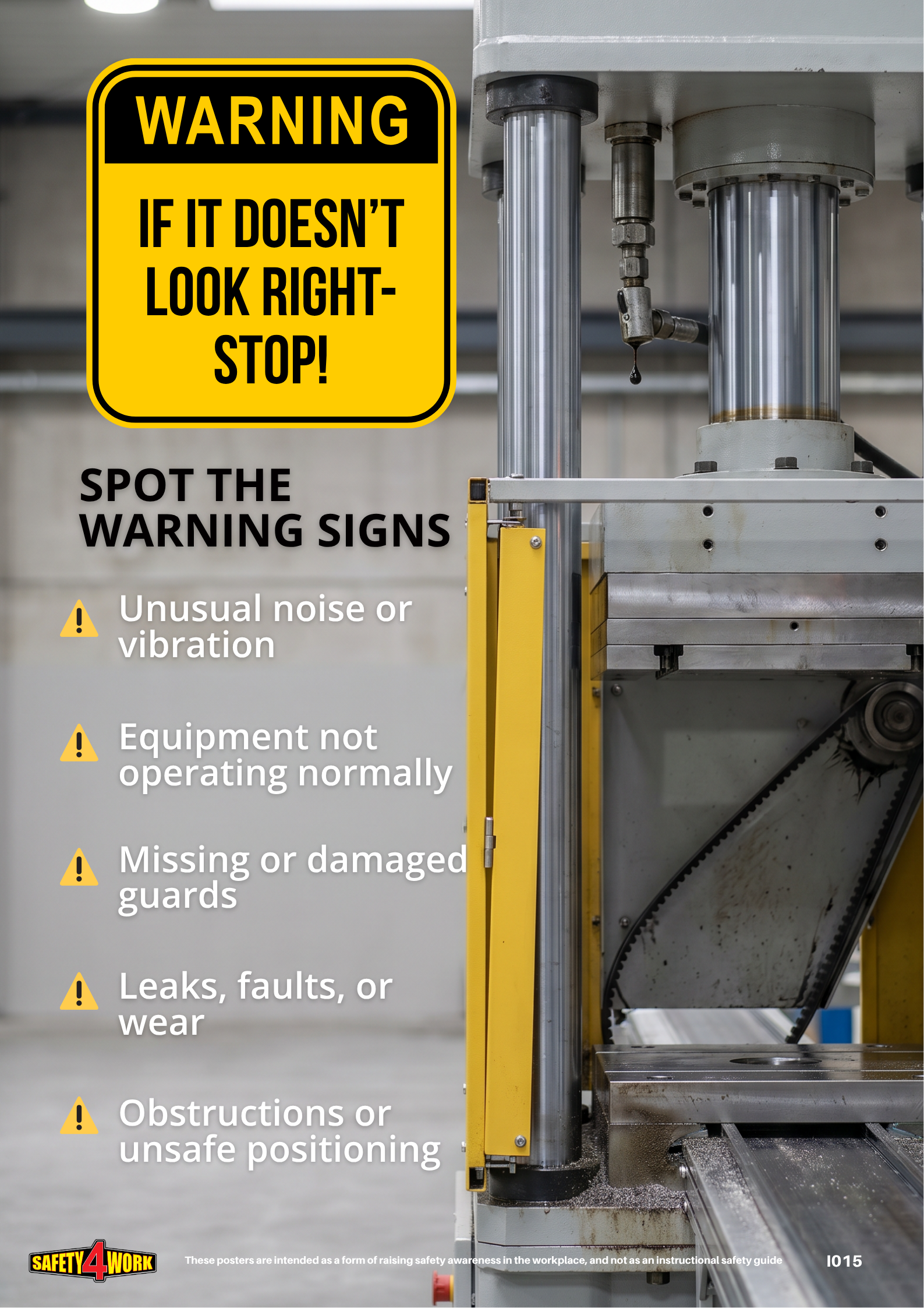 Workplace Health & Safety Poster | Employee Workplace Awareness Poster | Industrial Safety Poster - I015