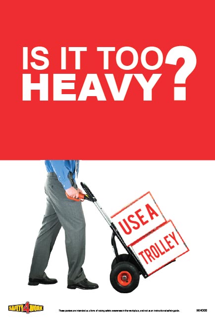 Workplace Health & Safety Poster | Employee Workplace Awareness Poster | Manual Handling Safety Poster - MH008