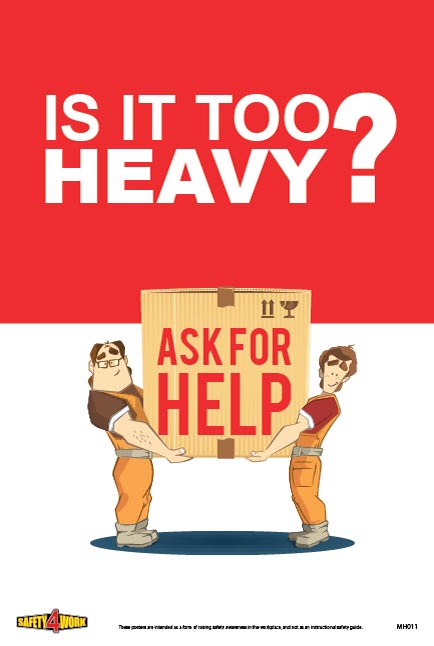 Workplace Health & Safety Poster | Employee Workplace Awareness Poster | Manual Handling Safety Poster - MH011