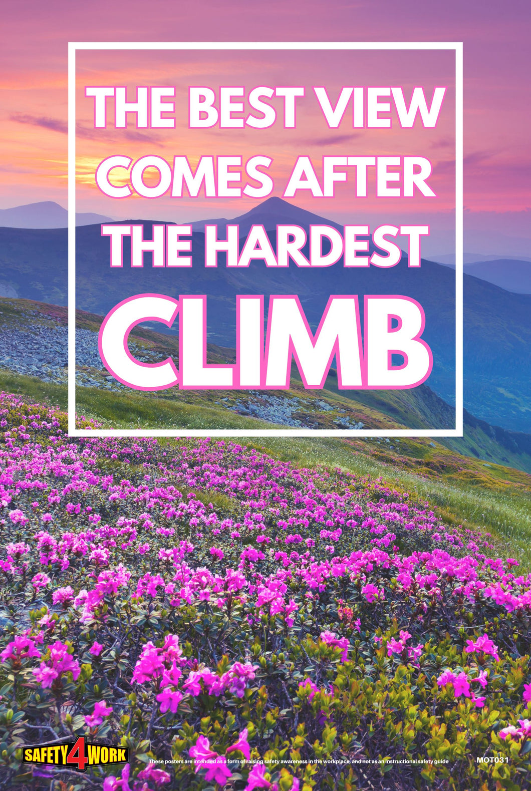 MOT031- Motivation Workplace Safety Poster Digital Download- No Shipping