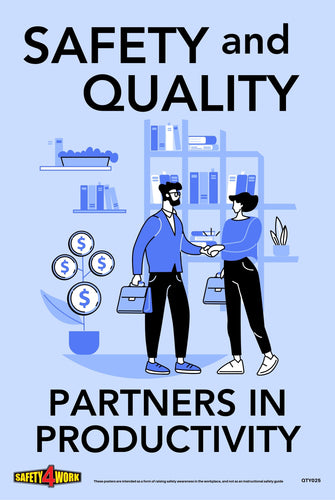 QUALITY, SAFETY, WORKPLACE, POSTER, PARTNERS, PRODUCTIVITY, 