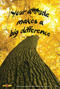 attitude workplace safety poster, your attitude makes a big difference