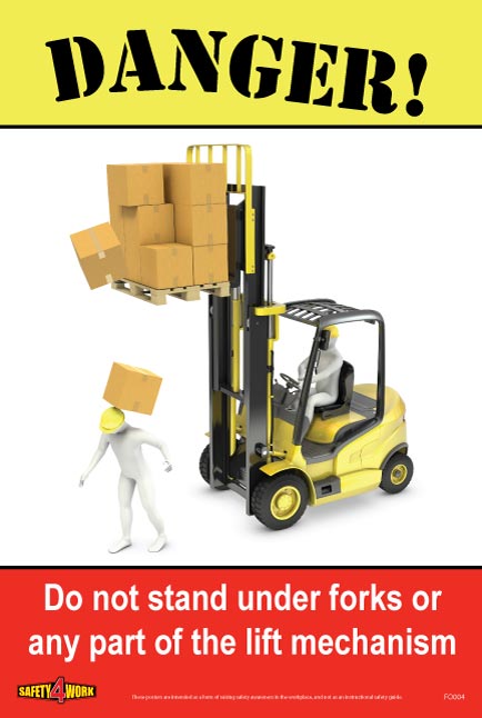 Fo004 Forklift Workplace Safety Poster Safety4work Fo004 Forklift Workplace Safety Poster Safety4work