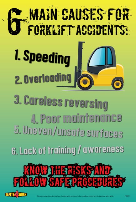 FO011- Forklift Workplace Safety Poster
