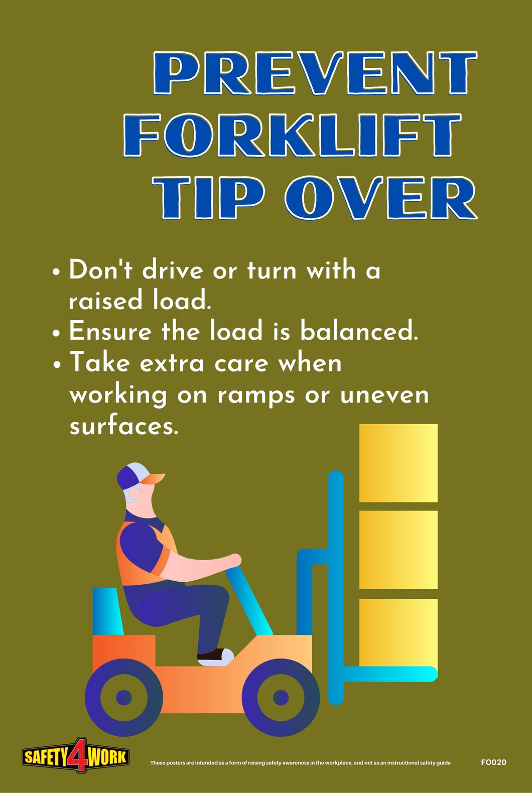 FO020- Forklift Workplace Safety Poster