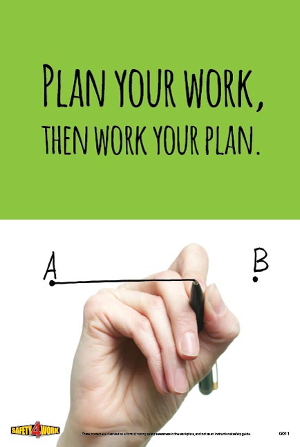 Workplace Health & Safety Poster | Workplace Awareness Poster | General Safety G011