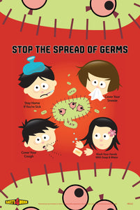 STOP THE SPREAD OF GERMS, workplace safety poster