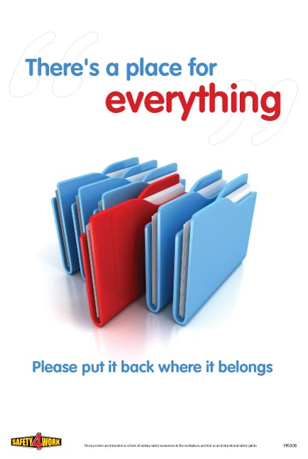 Workplace Health & Safety Poster | Employee Workplace Awareness Poster | Housekeeping Safety Poster - HK006