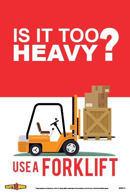 MH012 - Manual Handling Workplace Safety Poster