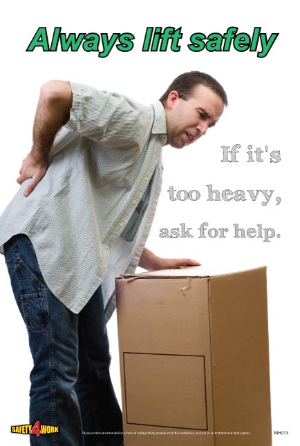 MH013- Manual Handling Workplace Safety Poster