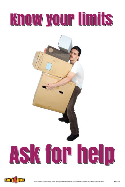 MH014- Manual Handling Workplace Safety Poster