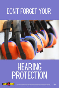 Hearing protection, ear, hearing, workplace safety posters