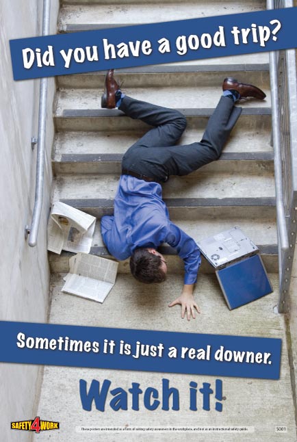 S001- Slips&Trips Workplace Safety Poster