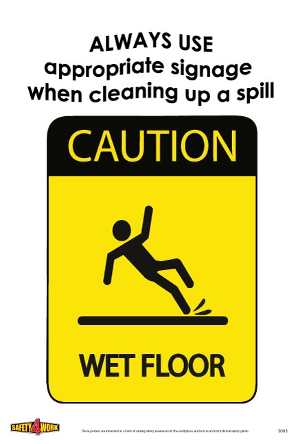 S003- Slips&Trips Workplace Safety Poster