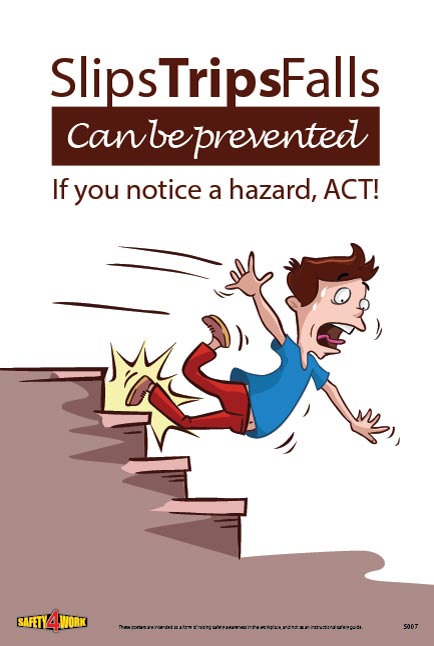 S007- Slips&Trips Workplace Safety Poster