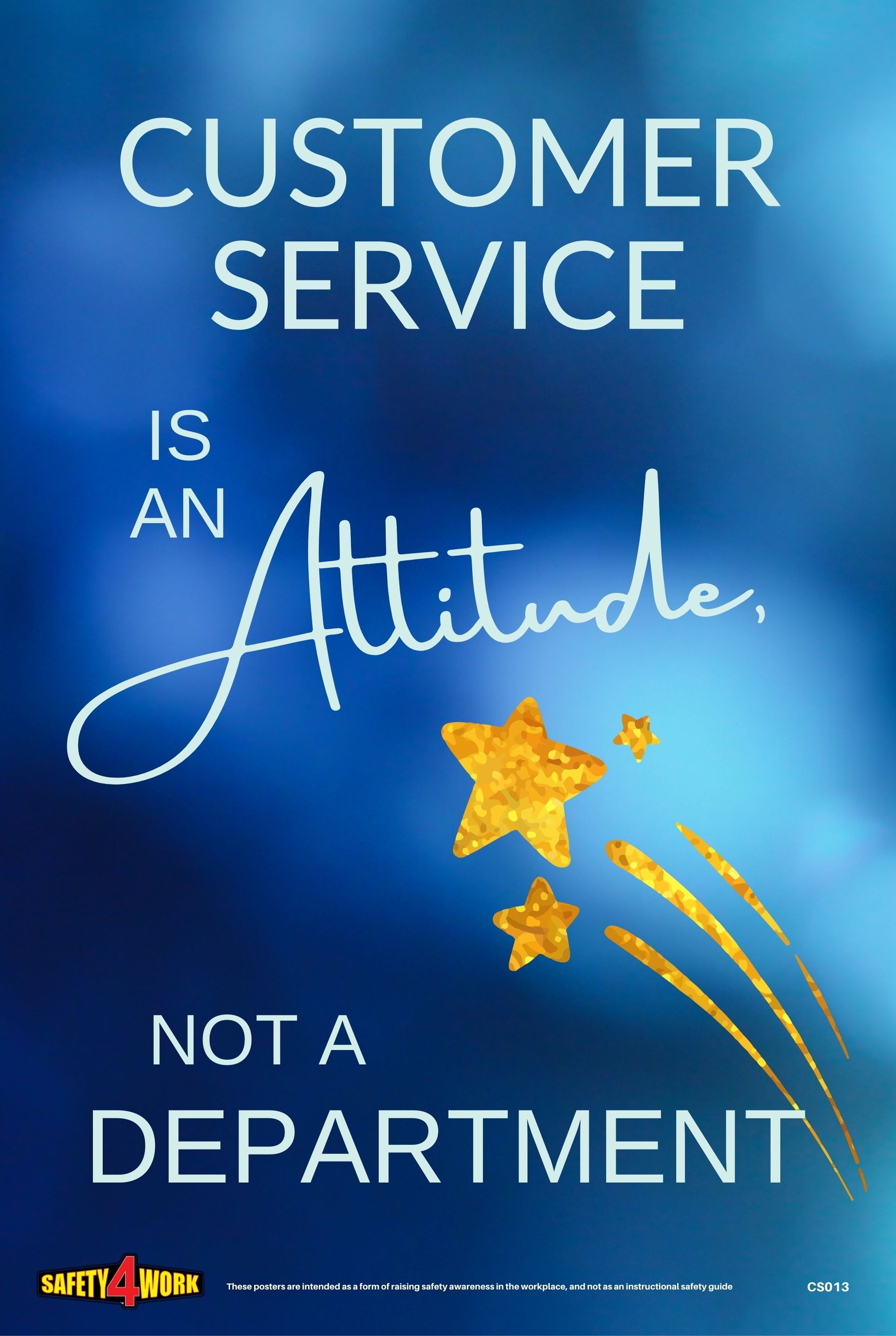Workplace Health & Safety Poster | Employee Workplace Awareness Poster | Customer Service Workplace Safety Poster - CS013
